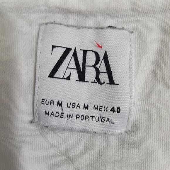 Zara Tropical Print Short Sleeve Tee Size Medium - Picture 5 of 5